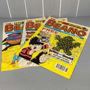 February 24th, April 20th and April 26th 1996 Beano Dennis the Menace and Gnasher comic. With Original Free Gift