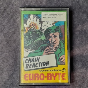 Commodore 64 Game Chain Reaction by Euro Byte, Retro Gaming, 1980&#39;s Video Game - Working