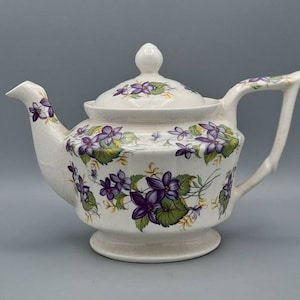 Arthur Wood Bouquet, Vintage Teapot, heavily crazed
