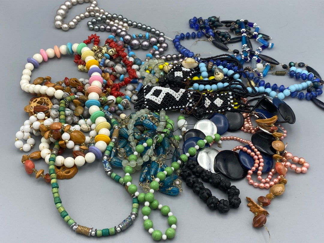 Assorted Vintage Beads 515g of Costume Jewellery Beads/ Craft Etsy