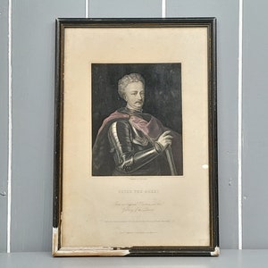 Antique Hand Coloured Engraving - Engraving Peter The Great