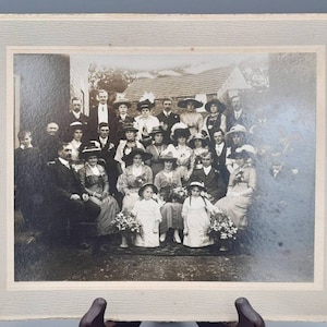 Antique Family Portrait Photograph, Early 20th Century England