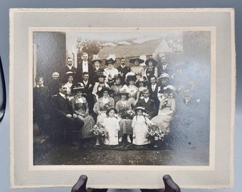 Antique Family Portrait Photograph, Early 20th Century England