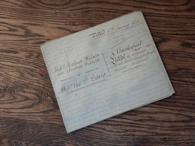 Victorian Contract Writing Examples Victorian Indenture, Antique Beautifully Hand Written Contract on ...