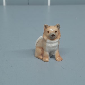 1950s Wade Whimsie Dog, Husky Dog, Vintage Wade Miniature Figures, RARE