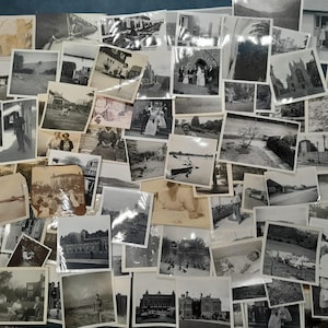 100 Assorted Vintage Photographs, Black and White / Sepia Mixed Subject, Old Photography Bundle Joblot
