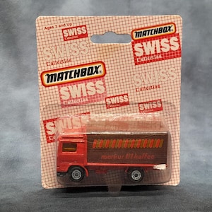 Vintage Matchbox Toy Car, 1980s Matchbox Swiss Collection in Original Box Unopened