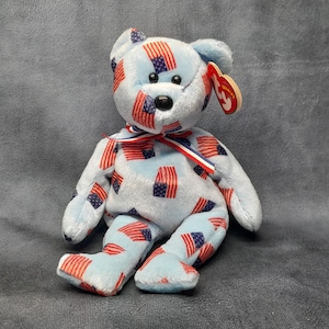 Vintage Ty Beanie Baby Teddy Bear, Union 2003 Beanie Baby Toy with Tags
