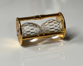sablier vintage en cristal Swarovski | Sablier miniature | Miniature en cristal | Sablier