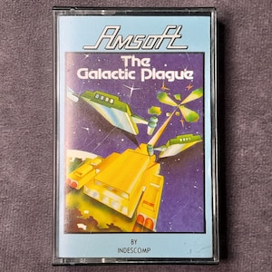 Amstrad Game The Galactic Plague by Amsoft, Retro Gaming, 1980&#39;s Video Game - Working