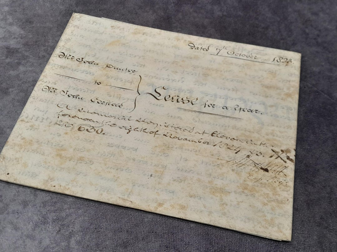 Victorian Contract Writing Examples Victorian Indenture, Antique Beautifully Hand Written Contract on ...