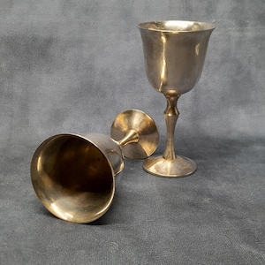 Pair of Silver Plated Goblets by Grenadier Silver Plate
