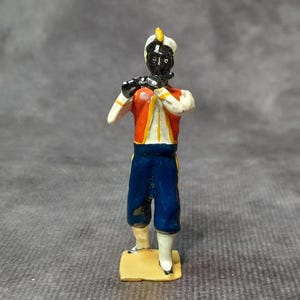 Seltener Spielzeugsoldat der West India Indianer, der Flöte spielt Figur von Britains, c1945