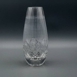 Webb Corbett Cut Crystal Vase, Vintage Glass Vase - 14cm