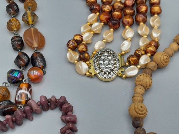Five Assorted Vintage Necklaces, Vintage Costume … - image 6