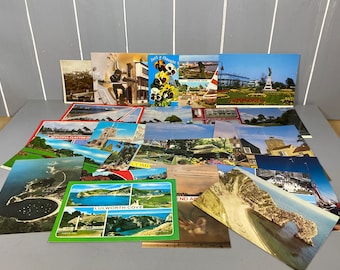 50 verschiedene Vintage Postkarten, alte Postkarten Sammlung, einige gebraucht mit Briefmarken usw