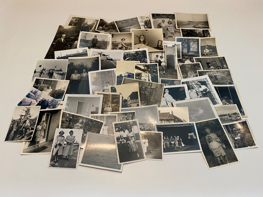 Lot of 50 Assorted Random Photographs Black & White, Sepia, Vintage ...