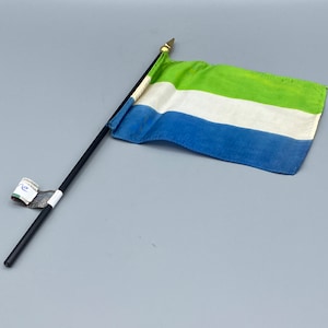Sierra Leone Vintage Decorative Flag, Length 27cm