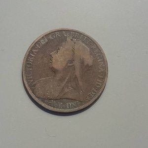 1901 Queen Victoria One Penny, Circulated