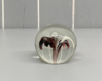 Glass Paperweight, Open Flower Design - 5.3cm