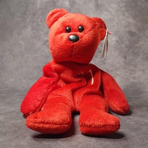 Vintage Ty Beanie Baby Teddybär, #1 Bär 1998 Mütze Baby Spielzeug mit Tags