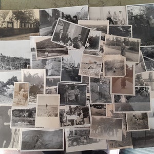 Collection of 50 Assorted Vintage Photographs, Old Black and White / Sepia Photographs, Unique Photo Bundle