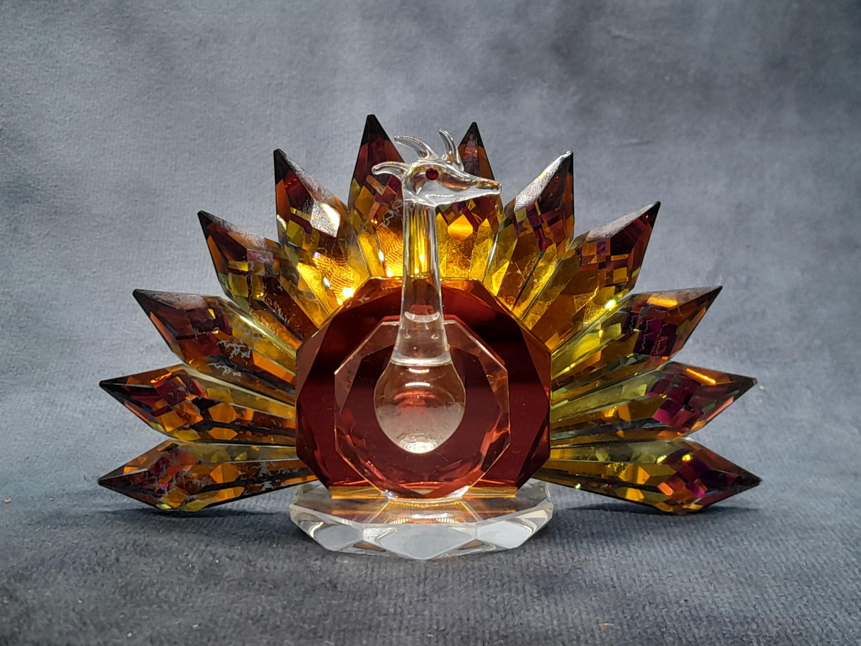 Peacock Crystal Figurine Swarovski - Etsy