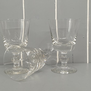 Trio of Short Wine Glasses, Drinking Glasses - Vintage Bar Ware