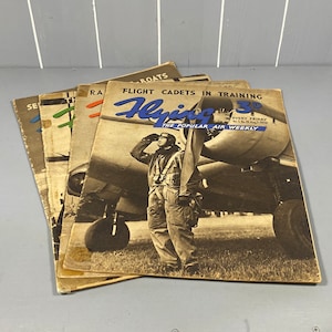 Selection of 4 Vintage “Flying the popular air weekly” magazines, 1939 August Editions