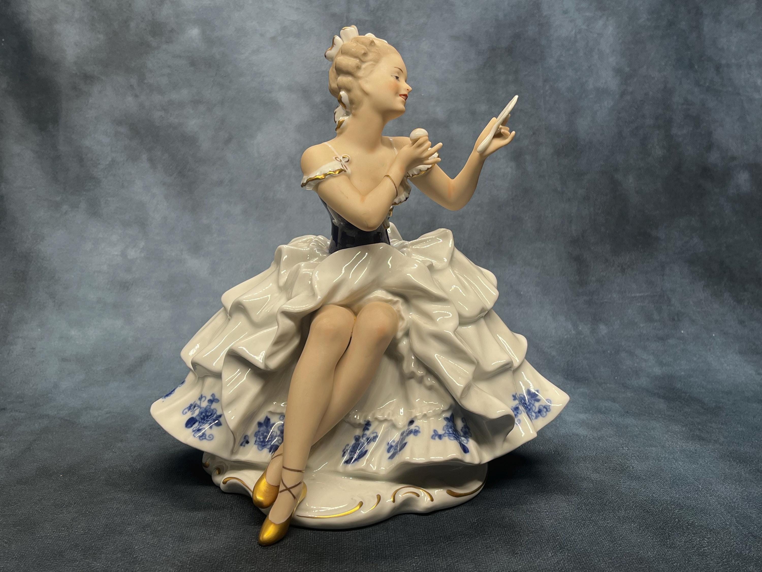 ドイツ　ウォーレンドルフ　バレリーナ陶器像 2体セット ドイツ ウォーレンドルフ バレリーナ陶器像 2体セット