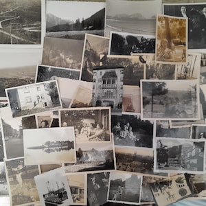 Collection of 50 Assorted Vintage Photographs, Old Black and White / Sepia Photographs, Unique Photo Bundle