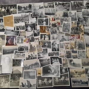 100 Assorted Vintage Photographs, Black and White / Sepia Mixed Subject, Old Photography Bundle Joblot