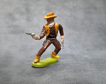 Vintage German Elastolin Toy Figures Cowboys and Indians - Set of