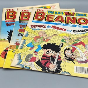 January, August and November 1996 Beano Denise the Menace and Gnasher comic.
