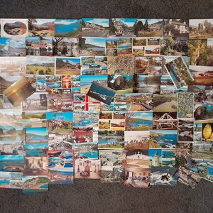 100 cartoline vintage assortite, collezione di vecchie cartoline, alcune usate con segni di affrancatura, ecc