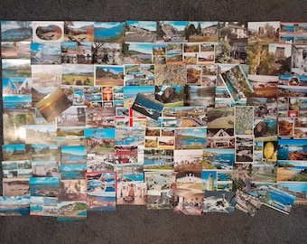 100 verschiedene Vintage Postkarten, alte Postkarten Sammlung, einige gebraucht mit Briefmarken usw