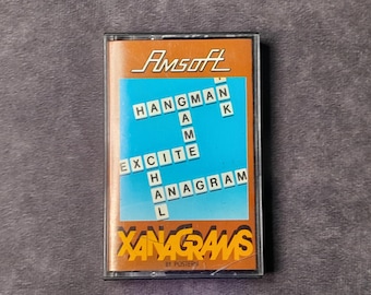Amstrad Game Xanagrams by Amsoft, Retro Gaming, 1980's Video Game - Working