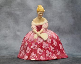ロイヤルドルトン ヴィクトリア H.N. 2471 貴婦人 陶器 置物 オブジェ Elegant Bone China Royal Doulton 1972 Figurine - Victoria HN 2471