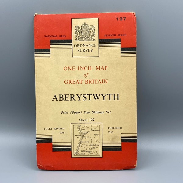 Ordnance Survey, One Inch Map of Great Britain, Aberystwyth 1952