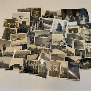 Lot of 50 Assorted Random Photographs Black & White, Sepia, Vintage Photos