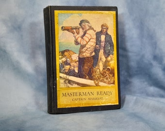 Masterman Ready, Captain Marryat 1927, Erstausgabe - Vintage Hardcover-Buch, Harper and Brothers