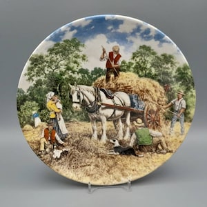 Wedgwood - Sianokosy, Życie na farmie - John L Chapman - Dekoracyjny talerz wystawowy, 1989 - 20,1 cm