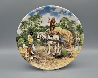 Wedgwood - Haymaking, Life on the Farm - por John L Chapman - Placa de exibição decorativa, 1989 - 20,1 cm