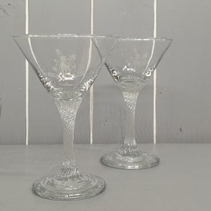 Pair of 1980s Babycham Champagne Glasses, Drinking Glasses 14cm