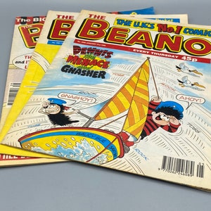 January, February and September 1998 Beano Denise the Menace and Gnasher comic.