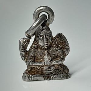 Vintage Sterling Silver Charm, Silver Charm Bracelet Charm, Hindu God Charm 2cm