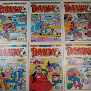 The Dandy Comic, Bundle of 6 Dandy Comics From 1990&#39;s, Vintage British Comics