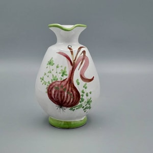 Vintage italienische Handbemalte Vinaigrette, Öl/ Essig Ausgießer - 11,5cm, Pouring Krug