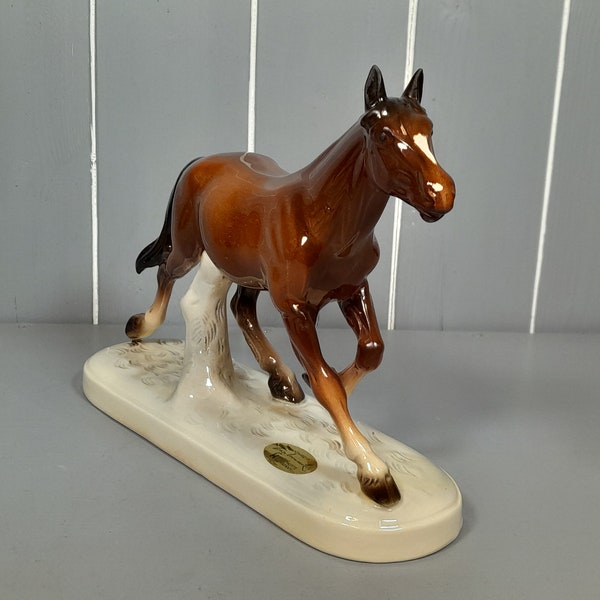 Hertwig Katzhutte Horse, Porcelain Horse Figurine, Germany