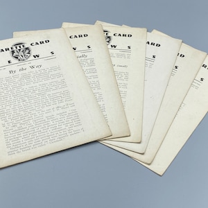 6 枚のタバコカードニュース小冊子、1942 年 1 月 - 6 月